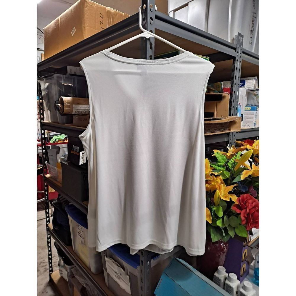 Alfani Modern Geo Sleeveless Top Soft White XLarge - Picture 7 of 7
